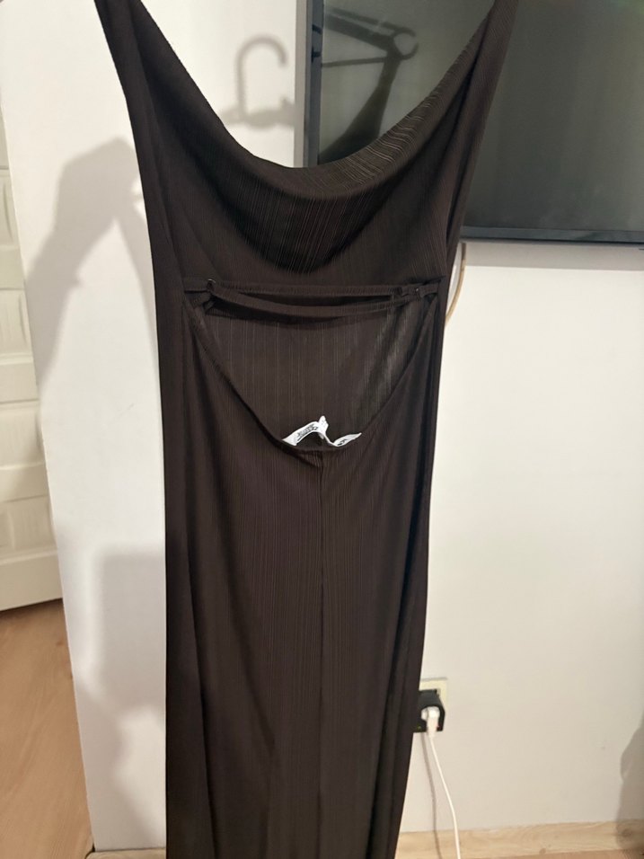 Acı kahve Uzun Kadın Elbise - Görsel 5