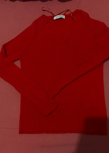 Koyu Kırmızı Kadın Triko Kazak - Görsel 2