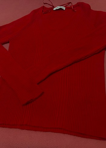 Koyu Kırmızı Kadın Triko Kazak - Görsel 4