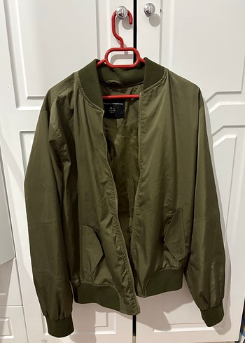 Haki Kadın Fermuarlı kısa ceket - Görsel 3