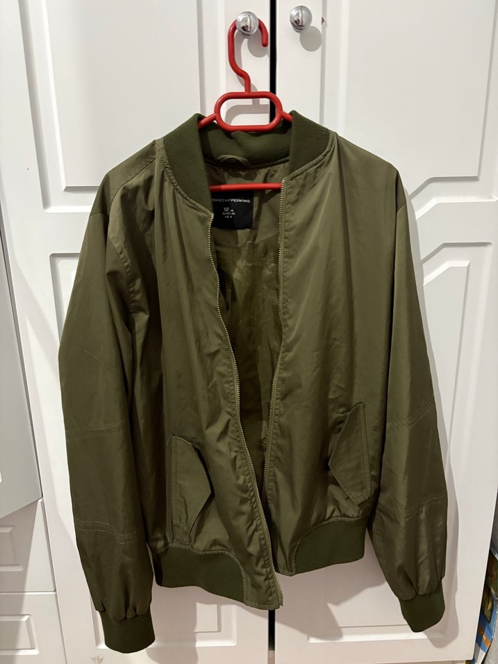 Haki Kadın Fermuarlı kısa ceket - Görsel 3