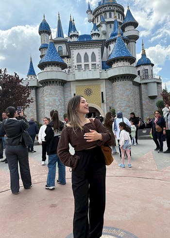 Kahverengi bluz - Görsel 3