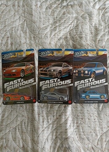 Hot Wheels Brian O'conner Toyota Supra,Nissan Skyline,Ford Eskor