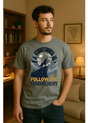xl Beden Unisex Fallow The Moonlight Kurt Tişört