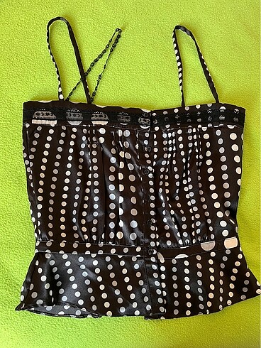 36 Beden Machka puantiyeli Bluz 36 beden