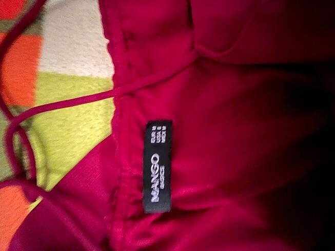 m Beden bordo Renk Mango Elbise