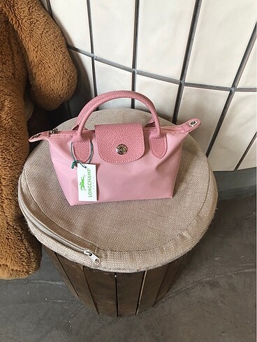 Longcamp mini pembe çanta