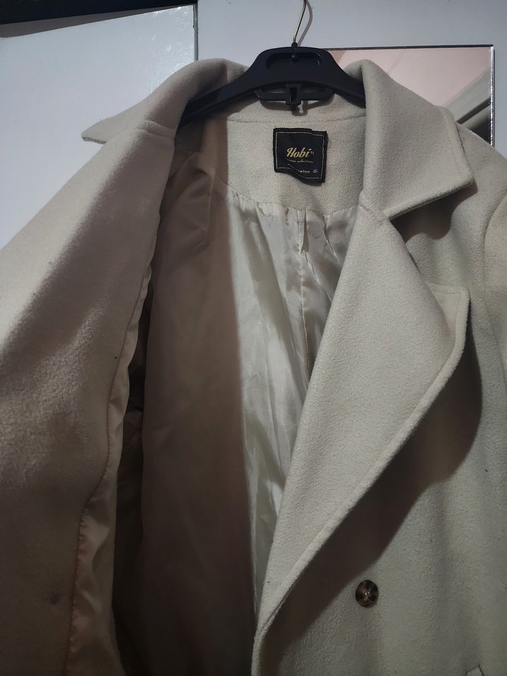 Kadın Bej Midi Süet Kemerli Kaban - Görsel 2