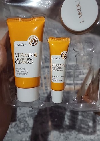 LAIKOU Vitamin C Aydınlatıcı Yüz Temizleyici Seti - Görsel 2