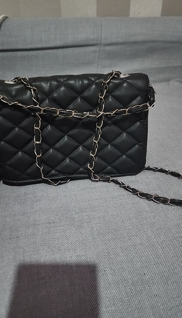 Siyah Deri Kadın Çanta - Görsel 4