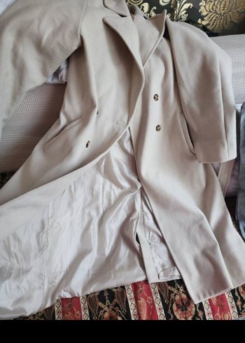 Düğmeli Gri Midi Kadın Kaban - Görsel 2