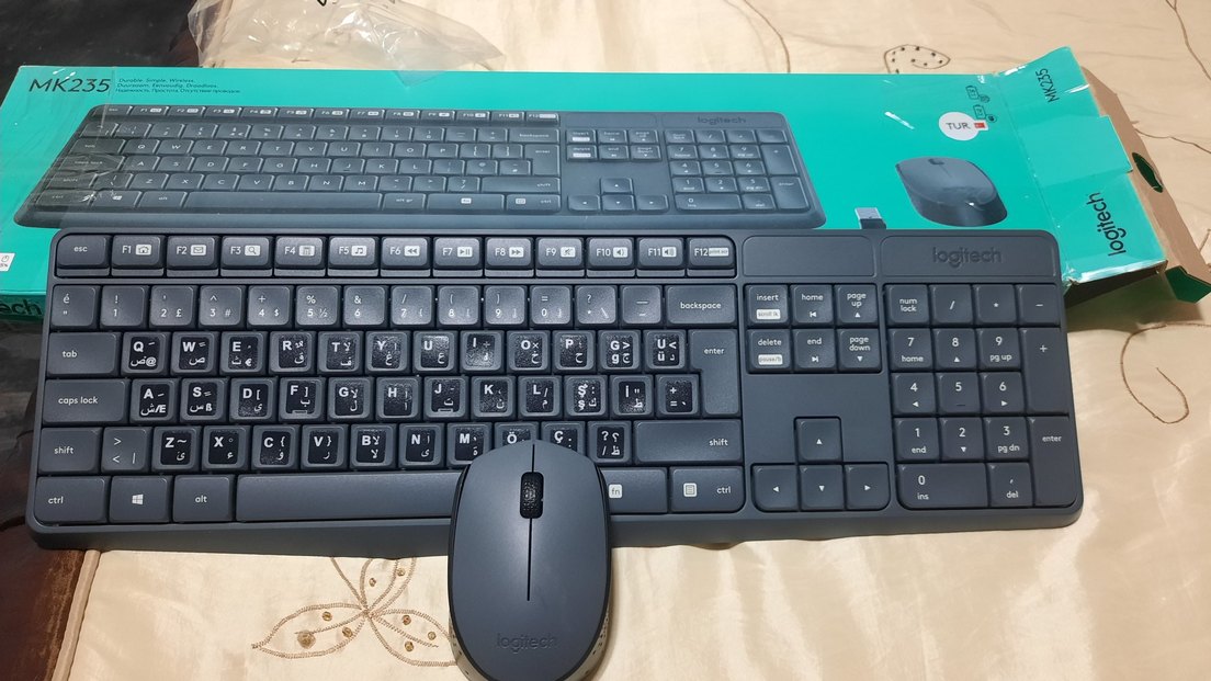 Logitech MK235 Kablosuz Klavye Mavi - Görsel 2