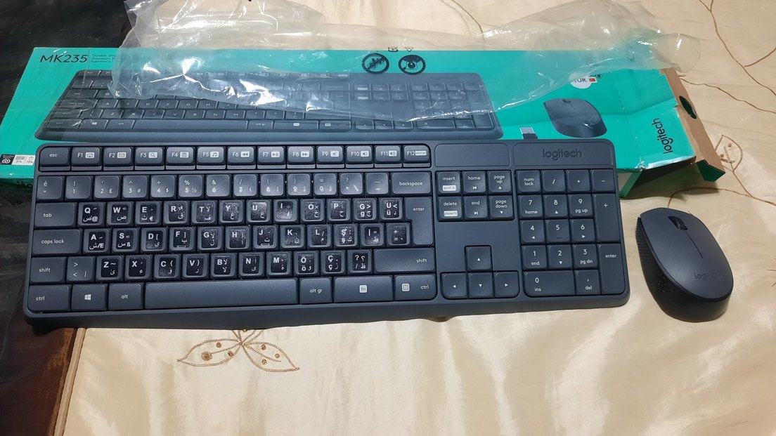 Logitech MK235 Kablosuz Klavye Mavi - Görsel 3