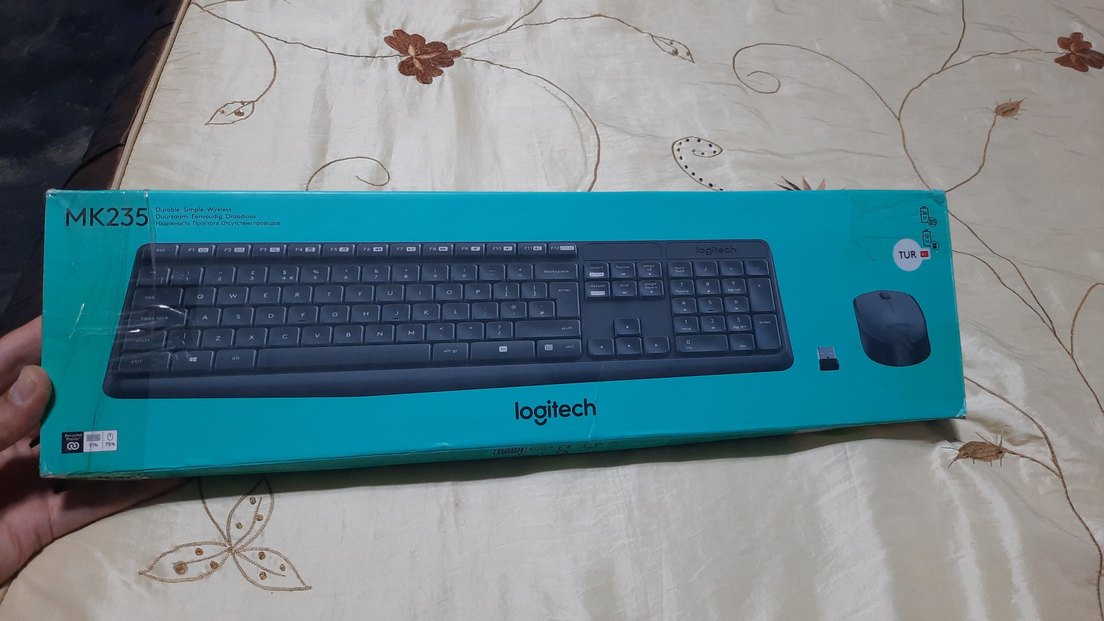 Logitech MK235 Kablosuz Klavye Mavi - Görsel 4