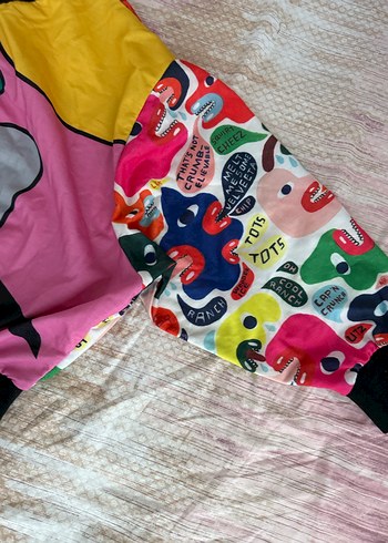 s Beden Renkli Baskılı Sweatshirtü