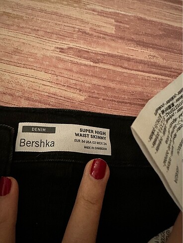 xs Beden Siyah kot pantolon bershka dar paça