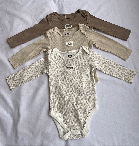 DKNY orijinal uzun kollu 3?lü body set