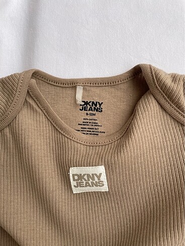 1 Yaş Beden camel Renk DKNY orijinal uzun kollu 2 adet set