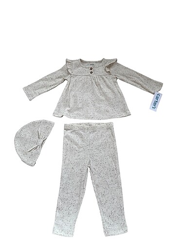 Carter's Carter?s orijinal kız bebek alt üst şapka set