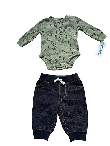 Carter's Carter?s orijinal erkek bebek pantolon body takım