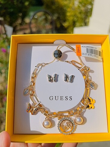 Guess Guess orijinal bileklik ve küpe set
