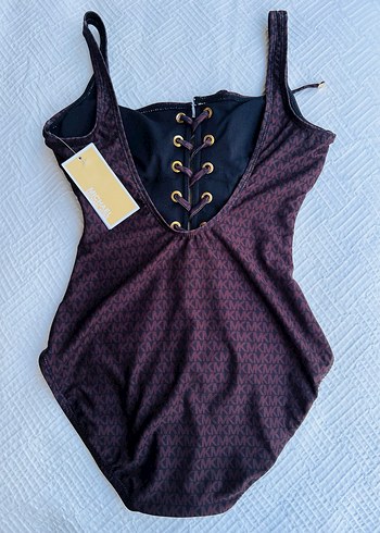 Micheal kors orijinal Kahverengi Bağcıklı  Kadın Mayo - Görsel 4