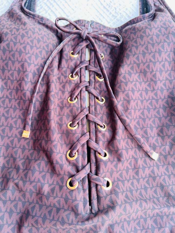 Micheal kors orijinal Kahverengi Bağcıklı  Kadın Mayo - Görsel 3