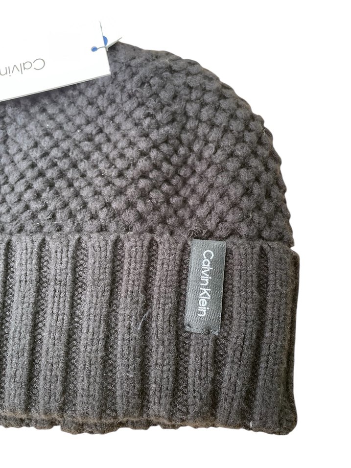 Calvin Klein orijinal Siyah Örgü Kadın Bere - Görsel 2