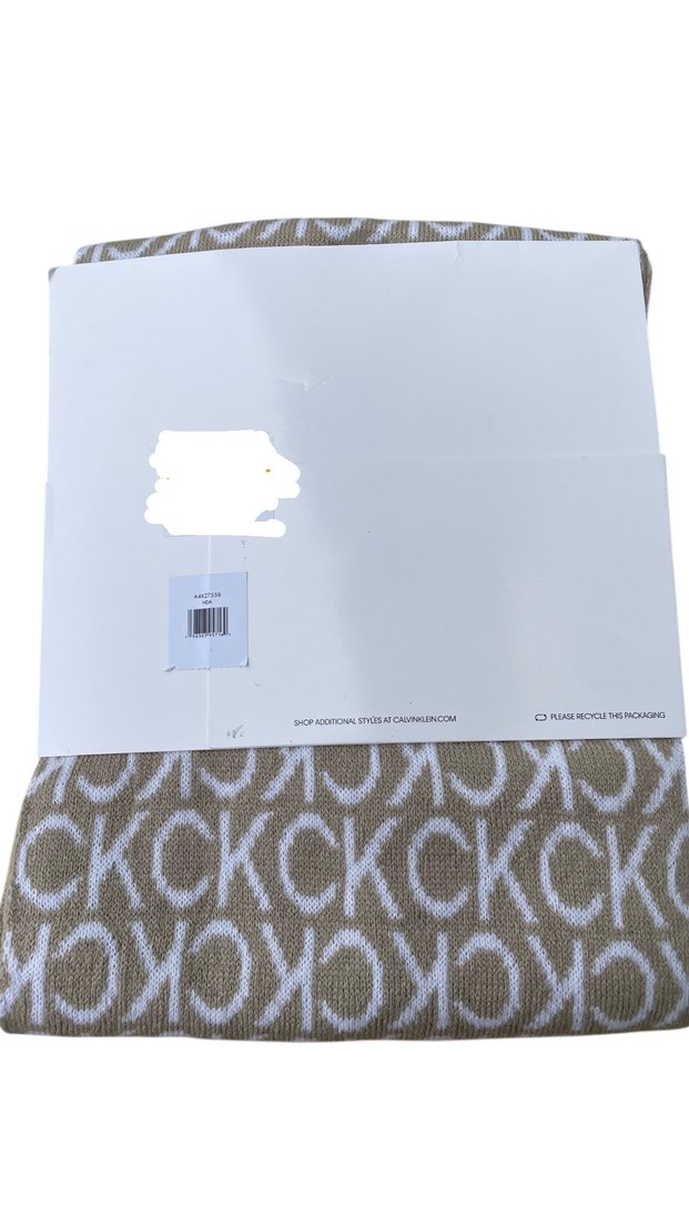 Calvin Klein orijinal  Bej Örgü Kadın Atkı-Bere-Eldiven - Görsel 4