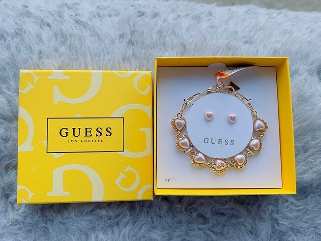 Guess orijinal bileklik ve küpe set