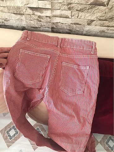 s Beden bordo Renk Kot pantolon