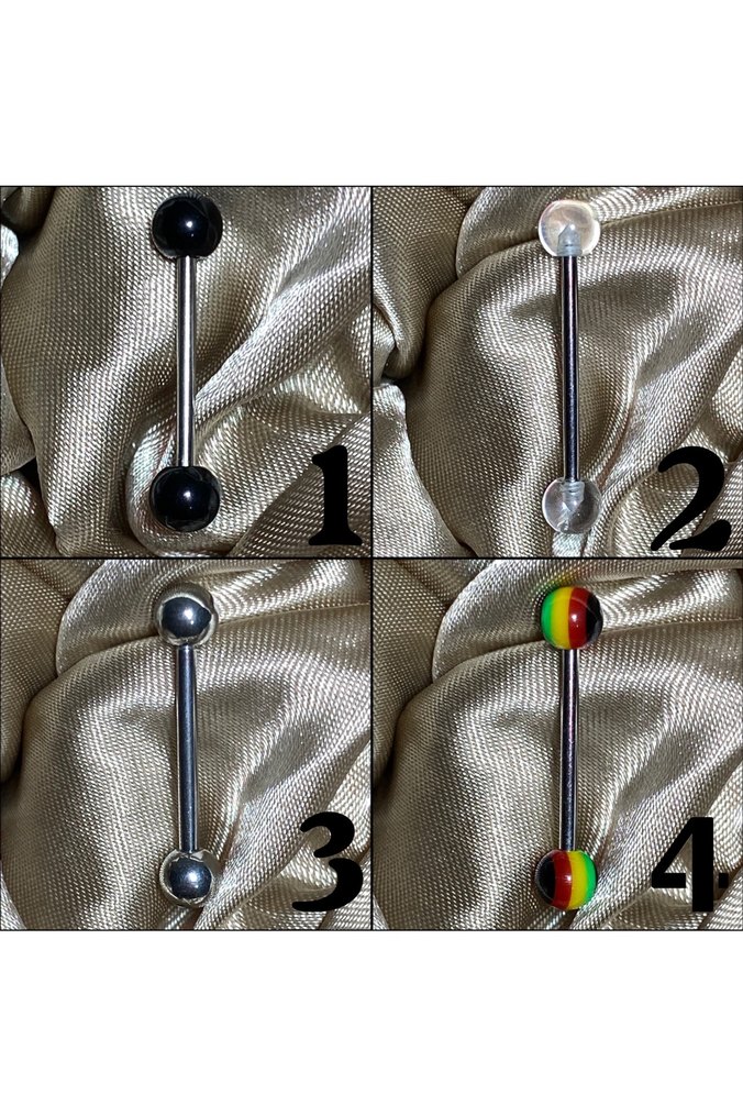 Medikal/Cerrahi Çelik Dil Piercingi - Görsel 2