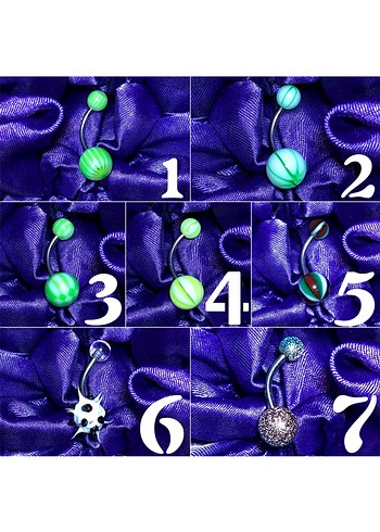 Medikal/Cerrahi Çelik Göbek Piercingi - Görsel 2