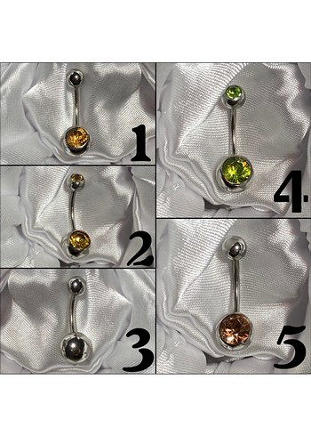 Medikal/Cerrahi Çelik Göbek Piercingi - Görsel 2