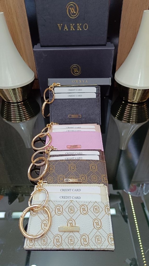 Zincir Detaylı Pembe Deri Kadın Cüzdan - Görsel 5