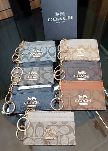 Coach Kahverengi Zincir Detaylı Deri Cüzdan - Görsel 8