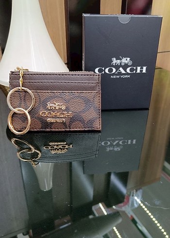 Coach Kahverengi Zincir Detaylı Deri Cüzdan - Görsel 3