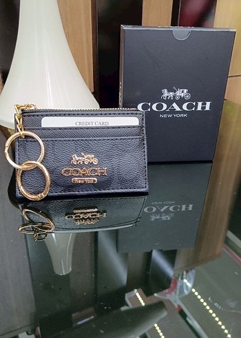 Coach Kahverengi Zincir Detaylı Deri Cüzdan - Görsel 2