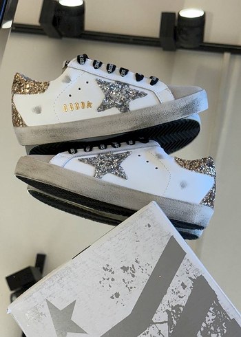 Beyaz Payetli Platform Topuklu Kadın Spor Ayakkabı - Görsel 2