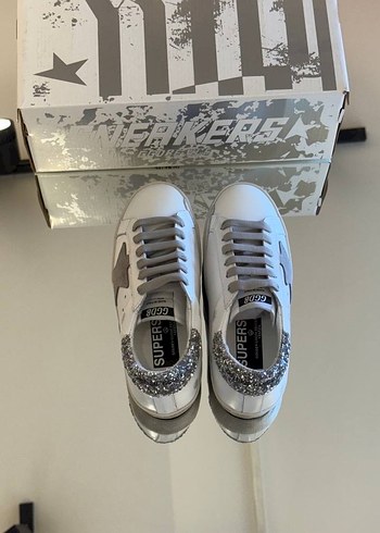 Beyaz Payetli Platform Topuklu Kadın Spor Ayakkabı - Görsel 9