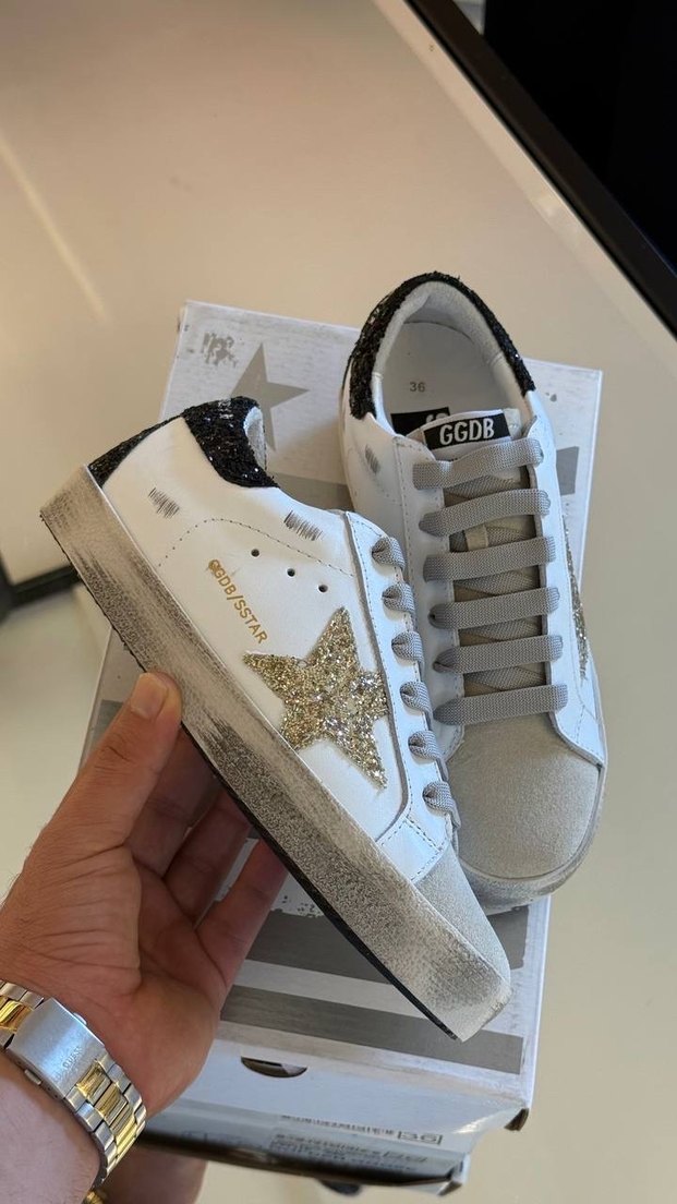 Beyaz Payetli Platform Topuklu Kadın Spor Ayakkabı - Görsel 5