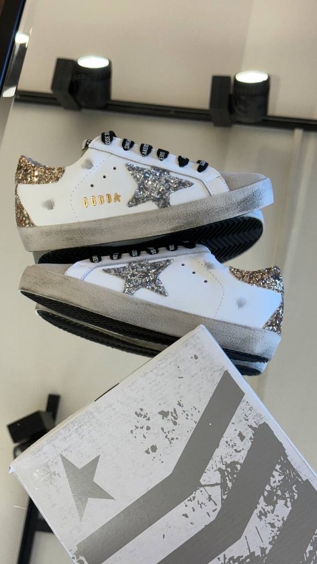 Beyaz Payetli Platform Topuklu Kadın Spor Ayakkabı - Görsel 2