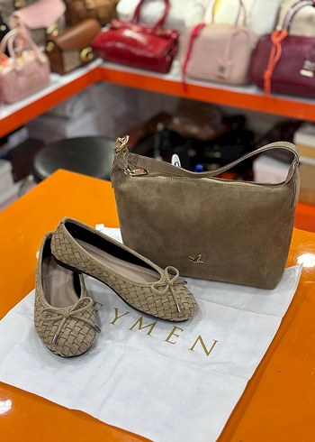 Kahverengi Süet Kadın Babet - Görsel 2