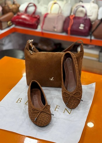 Kahverengi Süet Kadın Babet - Görsel 3