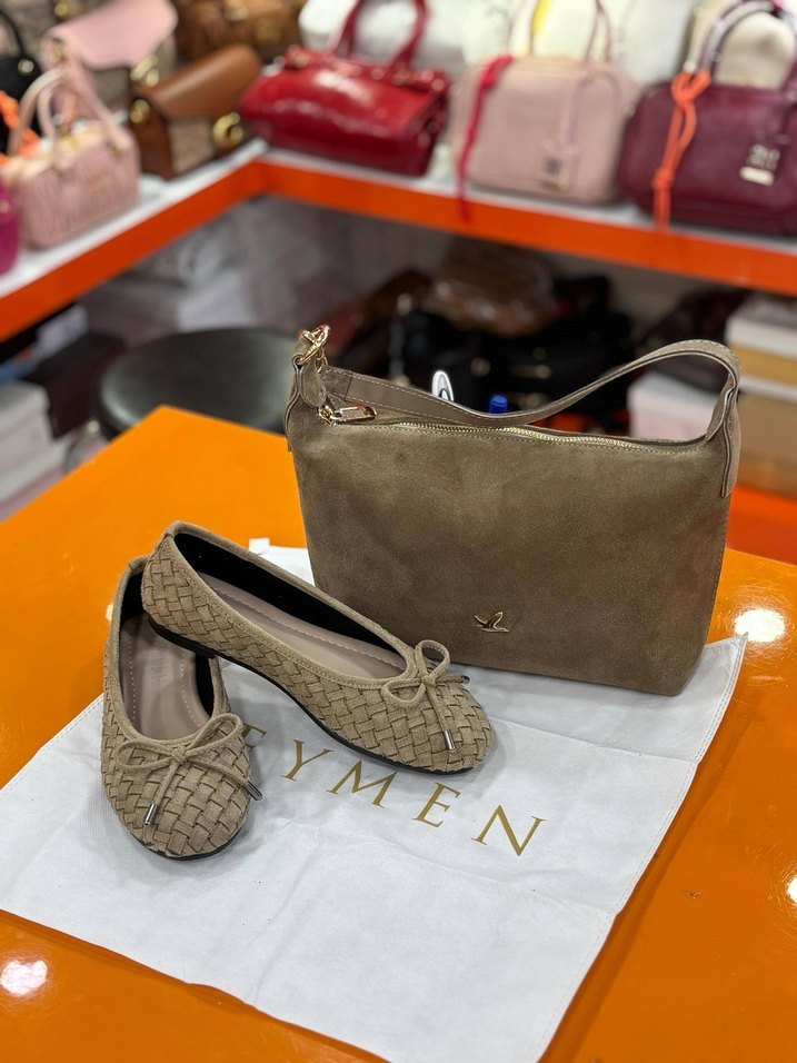 Kahverengi Süet Kadın Babet - Görsel 2