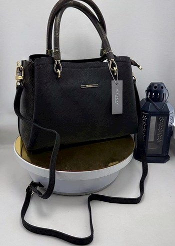 Kahverengi Deri Desenli Klasik Kadın Çanta - Görsel 5