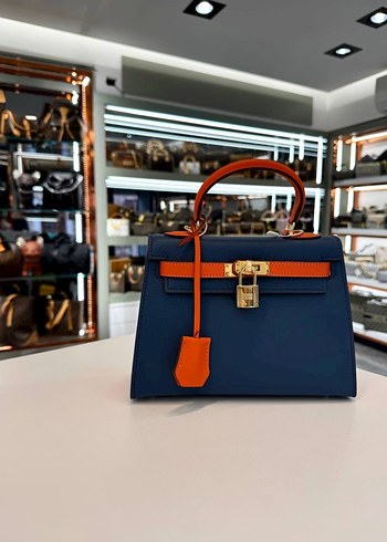 Turuncu Deri Kadın El Çantası - Görsel 3