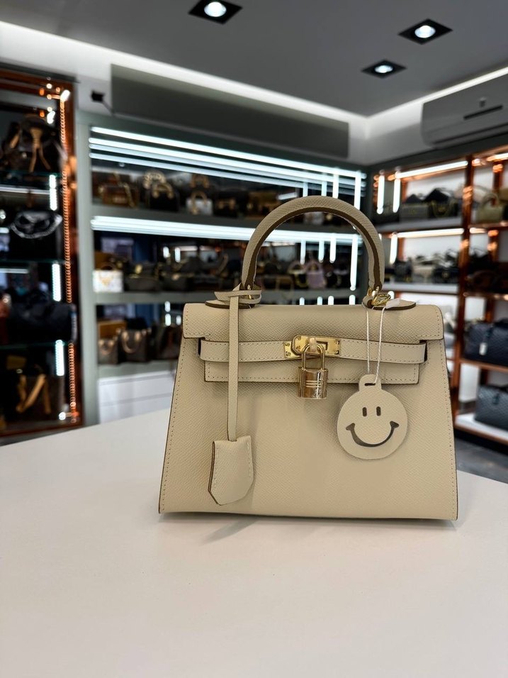 Turuncu Deri Kadın El Çantası - Görsel 4