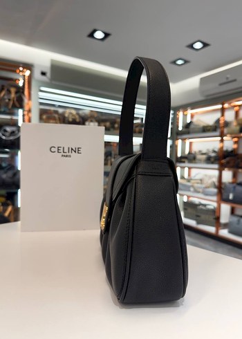 Celine Siyah Deri Kadın Omuz Çantası - Görsel 2
