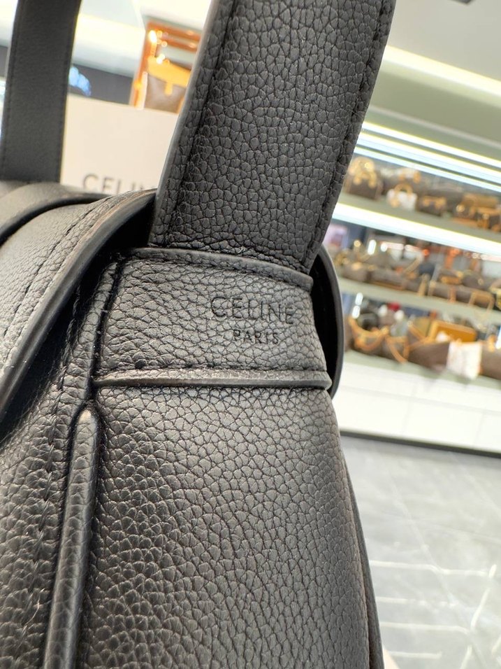 Celine Siyah Deri Kadın Omuz Çantası - Görsel 4